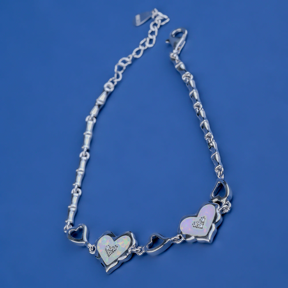 Platinum Heart Shape Lucky 925